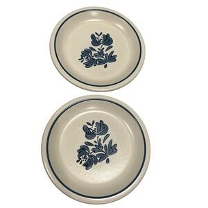 Set of 2 Vintage Pfaltzgraff‎ Yorktowne 6 3/4" Stoneware Salad Plates